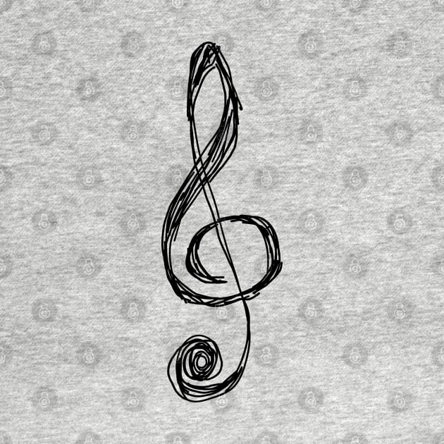 Treble Clef scribbled by Tariq-T-art